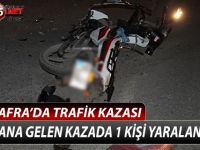 BAFRA'DA TRAFİK KAZASI; 1 YARALI