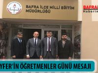 RECEP AYFER’İN ÖĞRETMENLER GÜNÜ MESAJI
