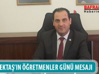 ZAFER BEKTAŞ’IN ÖĞRETMENLER GÜNÜ MESAJI
