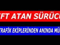 DRİFT ATAN SÜRÜCÜYE BAFRA TRAFİK EKİPLERİNDEN ANINDA MÜDAHALE