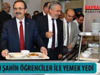 BAŞKAN ŞAHİN ÖĞRENCİLER İLE YEMEK YEDİ