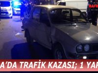 BAFRA’DA TRAFİK KAZASI; 1 YARALI