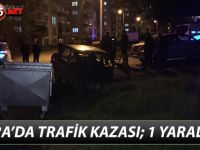 BAFRA’DA TRAFİK KAZASI; 1 YARALI