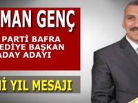 Ak Parti Bafra Belediye Başkan Aday Adayı Osman Genç'ten Yeni Yıl Mesajı