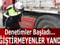 BAFRA'DA KIŞ LASTİĞİ UYGULAMASINA BAŞLAMAYANLAR YANDI!