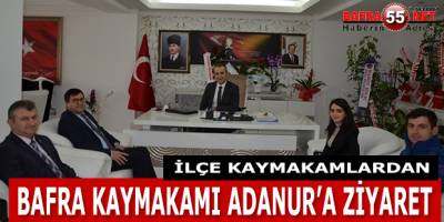 İLÇE KAYMAKAMLARINDAN BAFRA KAYMAKAMI ADANUR'A ZİYARET