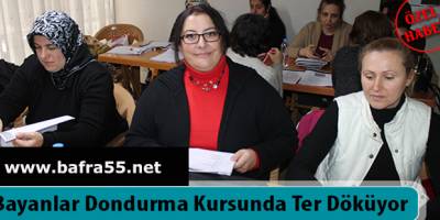 Bayanlar Dondurma Kursunda Ter Döküyor