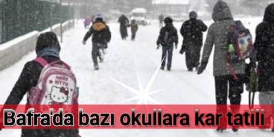 Bafra'da bazı okullara kar tatili