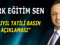 TÜRK EĞİTİM SEN “YARIYIL TATİLİ BASIN AÇIKLAMASI”