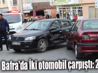 Bafra'da İki otomobil çarpıştı: 2 yaralı