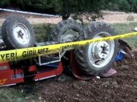 Tekkeköy'de Traktör Devrildi 1 Ölü