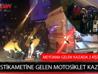 BAFRA İSTİKAMETİNE GELEN MOTOSİKLET KAZA YAPTI; 2 YARALI