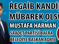 MUSTAFA HARMAN REGAİB KANDİLİ MESAJI