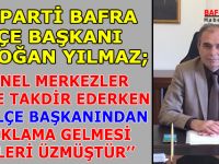 BAŞKAN AYDOĞAN YILMAZ; CHP İLÇE BAŞKANINDAN AÇIKLAMA GELMESİ BİZLERİ ÜZMÜŞTÜR !!!