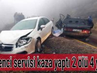 Öğrenci servisi kaza yaptı 2 ölü 4 yaralı