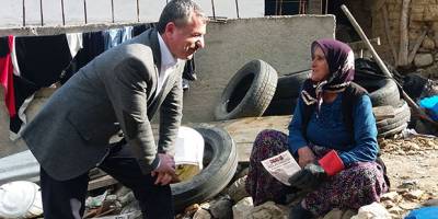SEBAHATTİN ÖZDEMİR KIRSAL MAHALLELERİ ZİYARET ETTİ