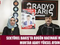 SEKTÖREL BAKIŞ'TA BUGÜN HACINABİ MAHALLESİ  MUHTAR ADAYI YÜKSEL AYDIN