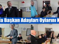 Bafra'da Başkan Adayları Oylarını Kullandı