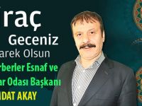 Bafra Berberler Odası Başkanı İmdat Akay Miraç Kandil Mesajı