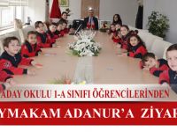 ADAY OKULU ÖĞRENCİLERİNDEN  KAYMAKAM ADANUR'A ZİYARET