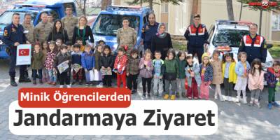 Havza'da Minik Öğrencilerden Jandarmaya Ziyaret