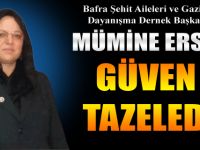Bafra Şehit Aileleri ve Gaziler Dayanışma Dernek Başkanı Mümine Ersin Güven Tazeledi