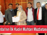 Çarşamba'nın ilk Kadın Muhtarı Mazbatasını Aldı