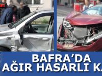 BAFRA'DA AĞIR HASARLI KAZA