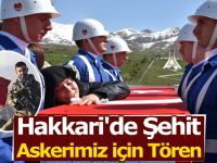 Hakkari'de Şehit Asker için Tören