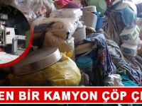 Bafra’da 2 yaşlı kadının yaşadığı evden 1 kamyon çöp çıktı.