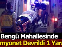 Bengü Mahallesinde Kamyonet Devrildi 1 Yaralı