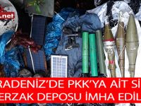 KARADENİZ’DE PKK’YA AİT SİLAH  VE ERZAK DEPOSU İMHA EDİLDİ !!!