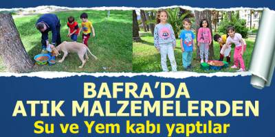 Atık Malzemelerden Yem Kabı Yaptılar