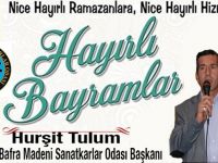 Bafra Madeni Sanatkarlar Odası Başkanı Hurşit Tulum Bayram Tebriği