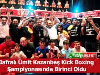 Bafralı Ümit Kazanbaş Kick Boxing Şampiyonasında Birinci Oldu