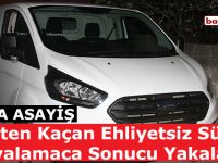 Polisten Kaçan Ehliyetsiz Sürücü Kovalamaca Sonucu Yakalandı