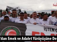 Emek ve Adalet Yürüyüşüne Samsun'dan Destek