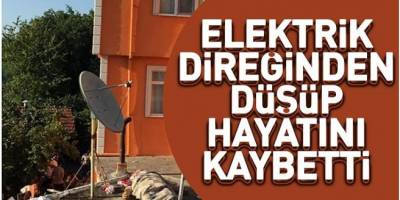 Elektrik direğinden düşüp hayatını kaybetti