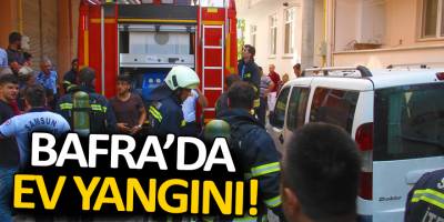 Bafra'da Ev Yangını