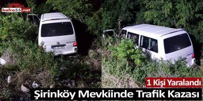 Şirinköy Mevkiinde Trafik Kazası; 1 Yaralı