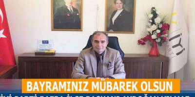 İyi Parti İlçe Başkanı Aydoğan Yılmaz Kurban Bayram Tebriği
