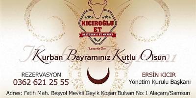 KICIROĞLU ET KURBAN BAYRAM MESAJI