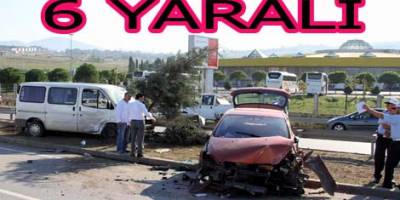 SAMSUN’DA TRAFİK KAZASI: 6 YARALI