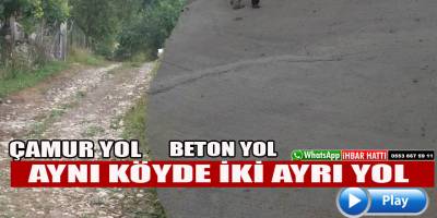 Bu köyde tek sokak beton gerisi çamur