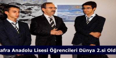 BAFRA ANADOLU LİSESİ DÜNYA 2.OLDU