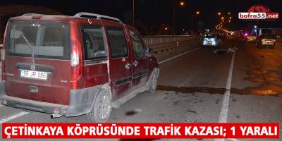 ÇETİNKAYA KÖPRÜSÜNDE TRAFİK KAZASI; 1 YARALI