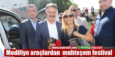 Modifiye araçlardan  muhteşem festival