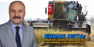 Usta, Samsun Bölgesinde Sebze ve Meyve üretiminde ciddi azalma var