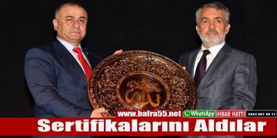 Sertifikalarını Aldılar