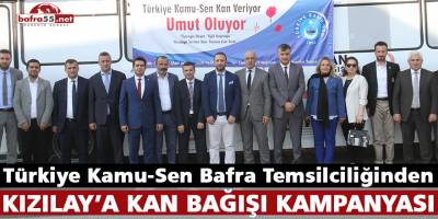 Kamu-Sen Bafra Temsilciliğinden Kızılaya Kan Bağışı Kampanyası